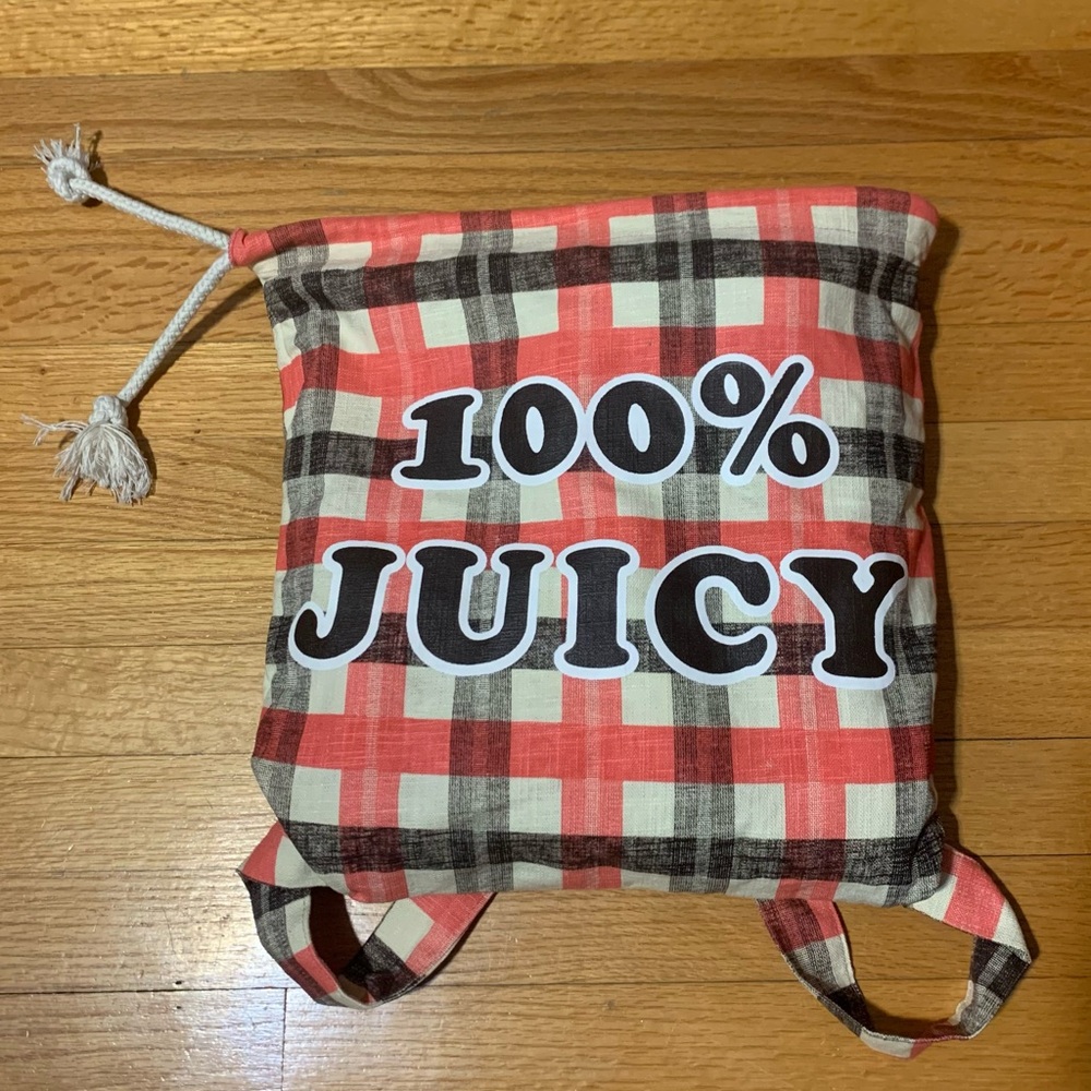 Juicy Couture Pam & Gela 100% Juicy Foldable Reversible Beach Towel Backpack